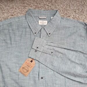 New! Weatherproof Vintage Longsleeve Polo in Duck Green Men's Size XL